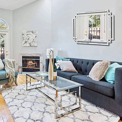 Large Decorative Beveled Accent Mirror