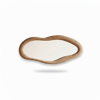 Wavy Irregular Flannel Frame Accent Mirror