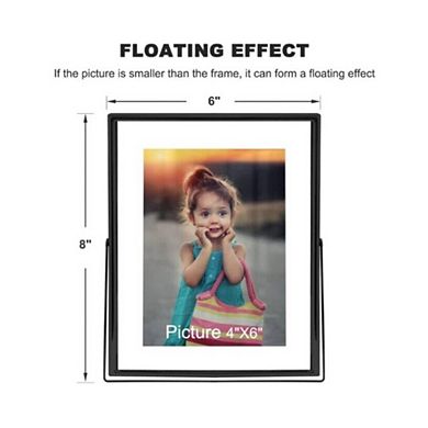 Metal Glass Floating Photo Frames