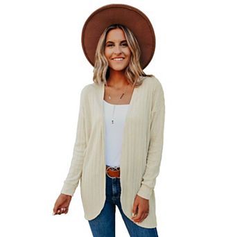 Womens Open Front Knit Cardigan Sweaters Long Sleeve Solid Comfy Fall Lightweight Outwear