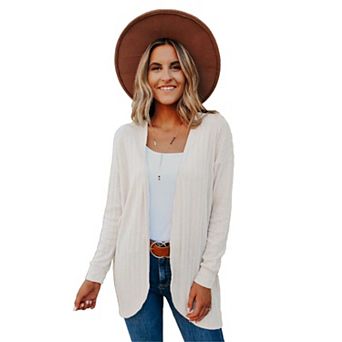 Womens Open Front Knit Cardigan Sweaters Long Sleeve Solid Comfy Fall Lightweight Outwear