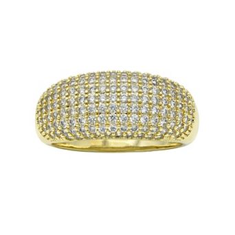 City Luxe Gold-Tone Cubic Zirconia Pave Ring