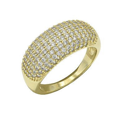 City Luxe Gold-Tone Cubic Zirconia Pave Ring