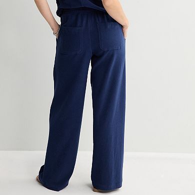Women's Sonoma Goods For Life® Towel Terry Wide Leg Pants