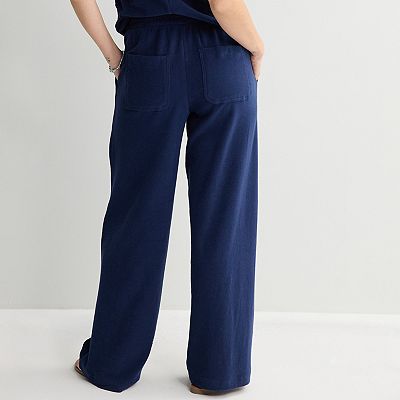 Women's Sonoma Goods For Life® Towel Terry Wide Leg Pants