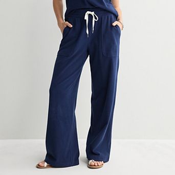 Women's Sonoma Goods For Life® Towel Terry Wide Leg Pants