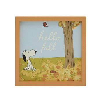 Celebrate Together™ Peanuts Snoopy Hello Fall Caption Box Table Decor