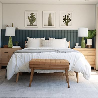 2 Pack Embossed Leaves Modern Ceramic Table Lamps