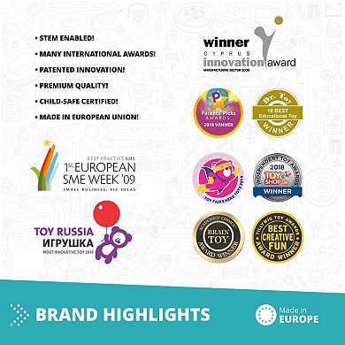 Engino Qboidz Baby My First Steps 44-Piece Brick Set Dual-Dimension Build & Connect