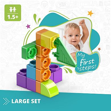 Engino Qboidz Baby My First Steps Large 72-Piece Brick Set