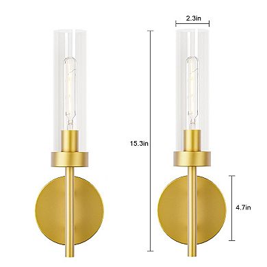 Set of 2 Warm Wall Sconces