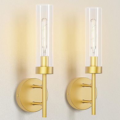Set of 2 Warm Wall Sconces