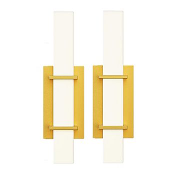Set of 2 Dimmable LED Wall Sconces