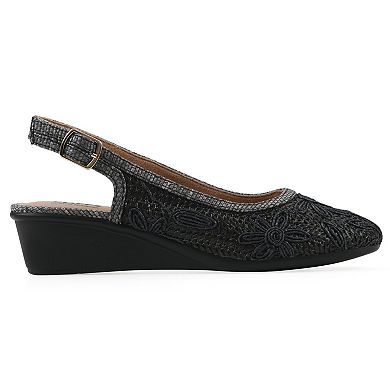 Cliffs by White Mountain Boris Women's Slingback Wedge Heels
