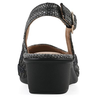 Cliffs by White Mountain Boris Women's Slingback Wedge Heels