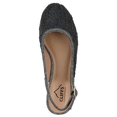 Cliffs by White Mountain Boris Women's Slingback Wedge Heels