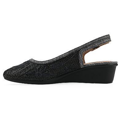 Cliffs by White Mountain Boris Women's Slingback Wedge Heels