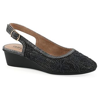 Cliffs by White Mountain Boris Women's Slingback Wedge Heels