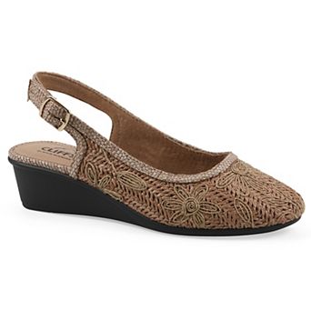 Cliffs by White Mountain Boris Women's Slingback Wedge Heels