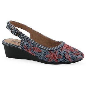 Cliffs by White Mountain Boris Women's Slingback Wedge Heels
