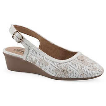 Cliffs by White Mountain Boris Women's Slingback Wedge Heels