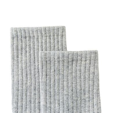 3 Pairs Cotton Crew Socks Soft Ribbed Knit Breathable Everyday Comfort