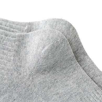 3 Pairs Cotton Crew Socks Soft Ribbed Knit Breathable Everyday Comfort