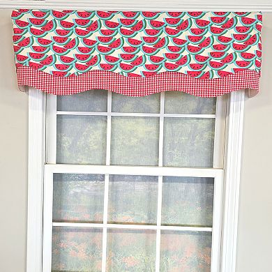 Cotton Sandias Glory Fully lined Windows Rod Pocket Valance