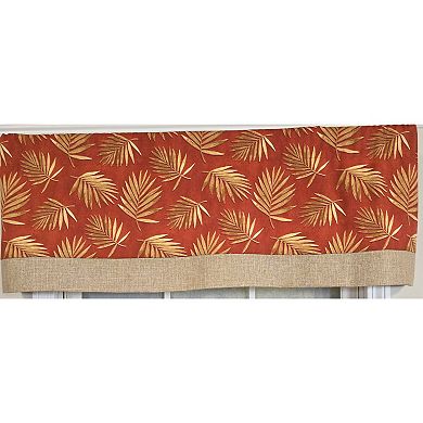 Cotton Hawthorn Banded With Poly/Cotton Ivory lining Rod Pocket Valance