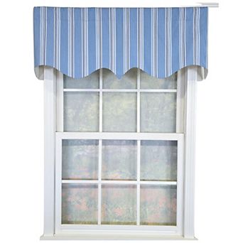 Cotton Freya Stripe Regal Fully lined Windows Rod Pocket Valance