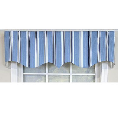 Cotton Freya Stripe Regal Fully lined Windows Rod Pocket Valance