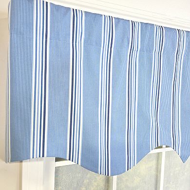 Cotton Freya Stripe Regal Fully lined Windows Rod Pocket Valance