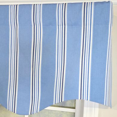 Cotton Freya Stripe Regal Fully lined Windows Rod Pocket Valance