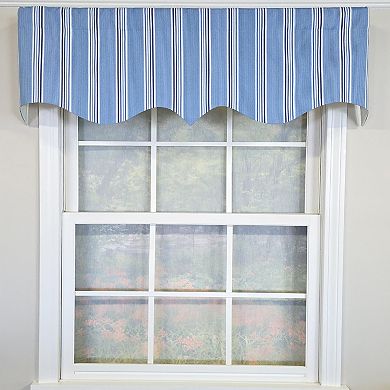 Cotton Freya Stripe Regal Fully lined Windows Rod Pocket Valance