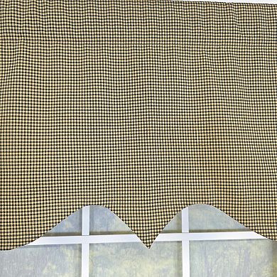 Cotton Pin Check Regal Fully lined Windows Rod Pocket Valance