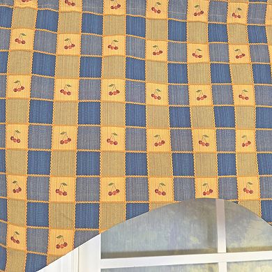 Cotton Cherry Plaid Cornice Fully lined Windows Rod Pocket Valance