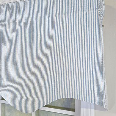 Cotton Seersucker Regal With Poly/Cotton Ivory lining Rod Pocket Valance