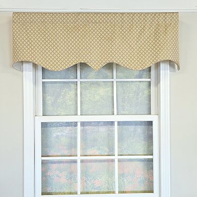 Cotton Diamonds Regal Fully lined Windows Rod Pocket Valance