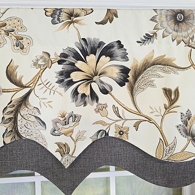 Cotton Zanzibar D-Regal Fully lined Windows Rod Pocket Valance