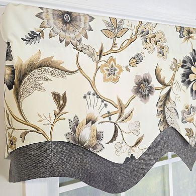 Cotton Zanzibar D-Regal Fully lined Windows Rod Pocket Valance