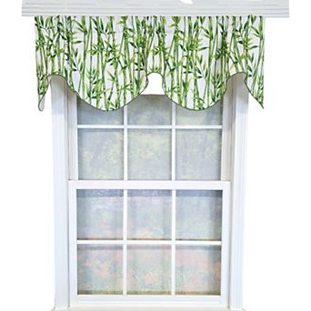 Cotton Bamboo Fluted Fully lined Windows Rod Pocket Valance