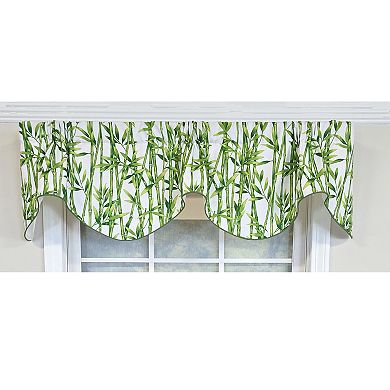 Cotton Bamboo Fluted Fully lined Windows Rod Pocket Valance