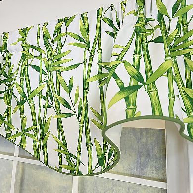 Cotton Bamboo Fluted Fully lined Windows Rod Pocket Valance