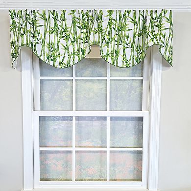 Cotton Bamboo Fluted Fully lined Windows Rod Pocket Valance