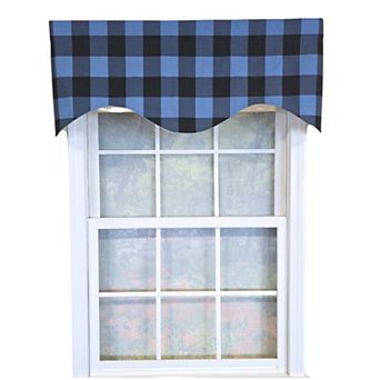 Cotton Barnyard Check Cornice Fully lined Windows Rod Pocket Valance