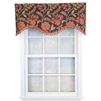 Lady Diane Cornice Valance Brown with Multicolor Tassel Trim Cotton