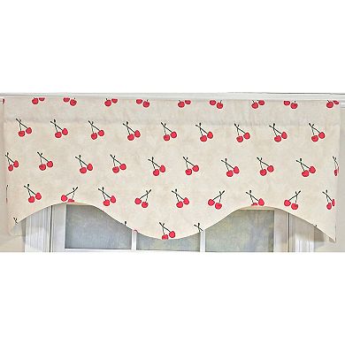Cherry Dance Cornice Valance - Cotton with Ivory Lining