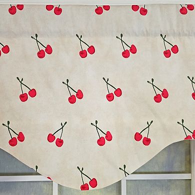 Cherry Dance Cornice Valance - Cotton with Ivory Lining