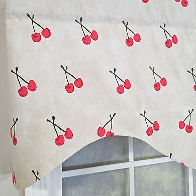 Cherry Dance Cornice Valance - Cotton with Ivory Lining