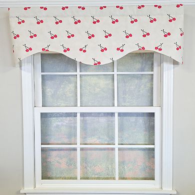 Cherry Dance Cornice Valance - Cotton with Ivory Lining